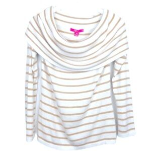 Lilly Pulitzer Christin Off-the-shoulder Sweater Ivory long sleeve size XS NWT